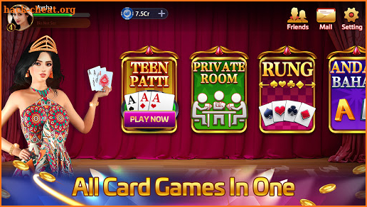 Taash Gold - Teen Patti Rung 3 Patti Poker Game screenshot