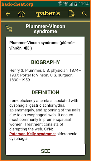 Taber's Cyclopedic Medical Dictionary 23rd Edition screenshot