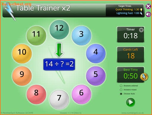 Table Trainer from NumberGym screenshot
