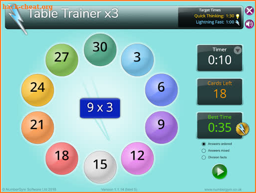 Table Trainer from NumberGym screenshot