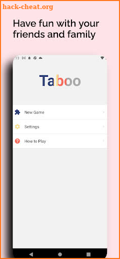 Taboo Word Party Games English screenshot