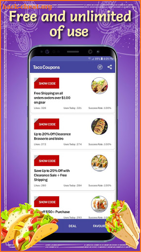 Taco Coupons screenshot