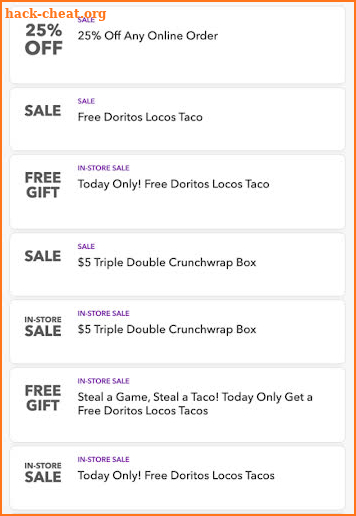 TacoBell Coupons Deals TacoBell & 100's of Games screenshot