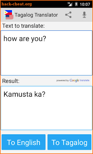 Tagalog English Translator Pro screenshot