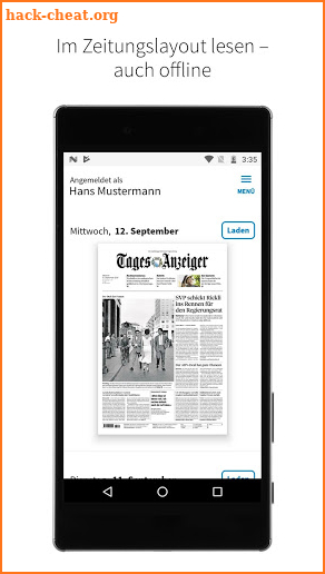 Tages-Anzeiger E-Paper screenshot