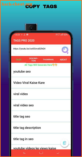Tags Pro  --- For Tube - [SEO/META DATA COPY] screenshot