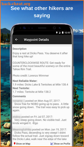 Tahoe Rim Trail Guide screenshot