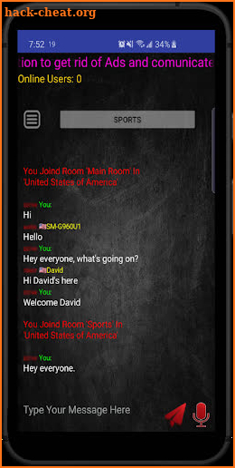Talk Room, Walkie Talkie screenshot