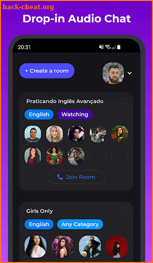 Talkclub: Drop-in Audio Chat screenshot