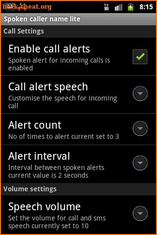 Talking Caller ID screenshot