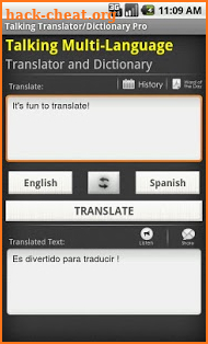 Talking Translator Pro screenshot