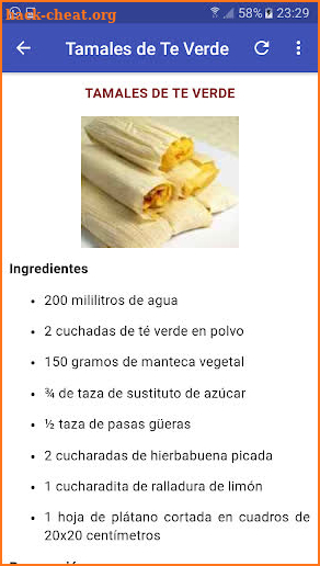 Tamales screenshot