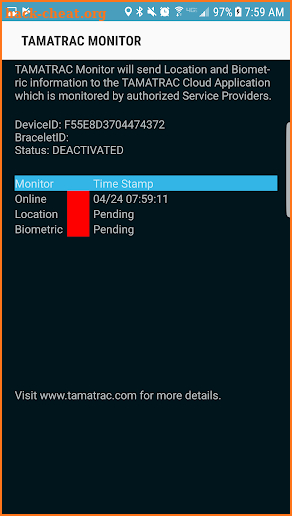 TAMATRAC Monitor screenshot