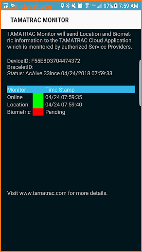 TAMATRAC Monitor screenshot