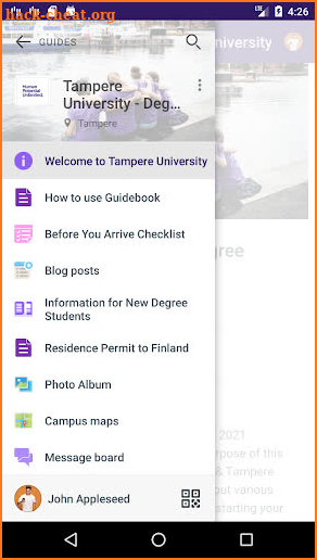 TampereUni Degree Students screenshot