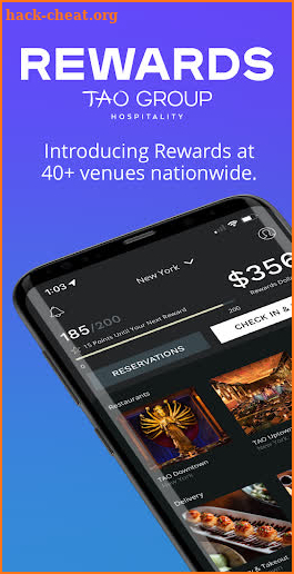 Tao Group Hospitality Rewards screenshot