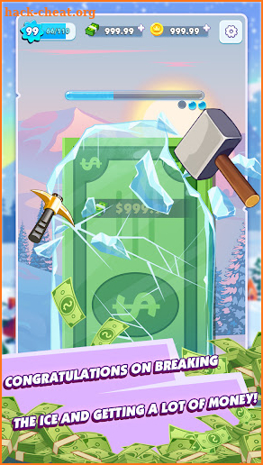 Tap Money: Crush Ice Cube screenshot