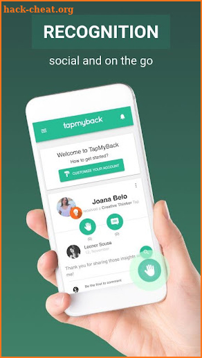 Tap My Back - Employee Feedback App screenshot