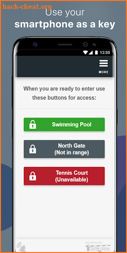 Tap2Open Access: Smartphone Entry for Users screenshot