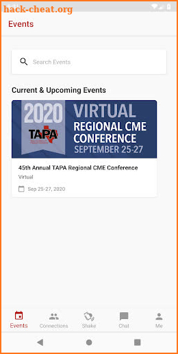 TAPA Conferences screenshot