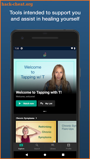 Tapping with T screenshot