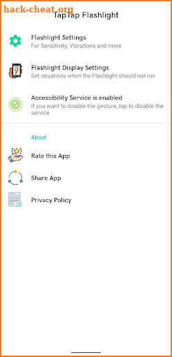 TapTap Flashlight - Android 11 Gesture screenshot