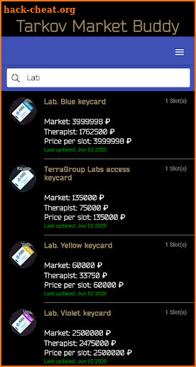 Tarkov Market Buddy screenshot