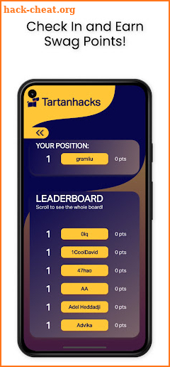 TartanHacks Dashboard screenshot