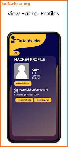 TartanHacks Dashboard screenshot