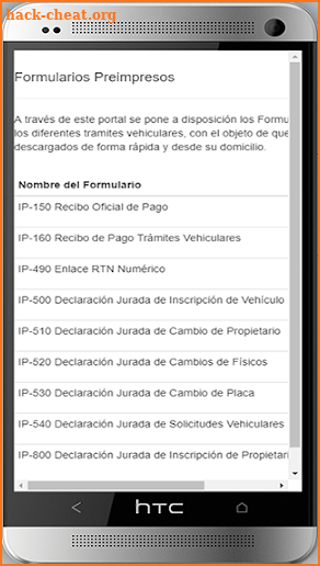 Tasa Vehicular Honduras (2018) screenshot