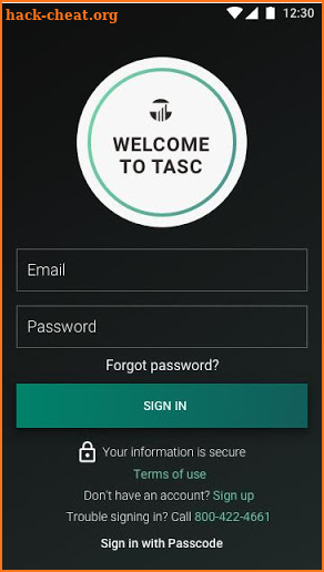 TASC app for Android screenshot