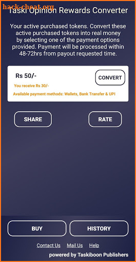 Taski Opinion Rewards Converter screenshot