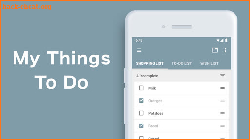 Taskmate: Tab based Shopping & To do lists screenshot