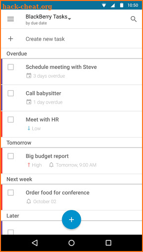 Tasks by BlackBerry screenshot