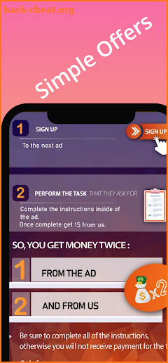 Tasks for earn cash rewards screenshot