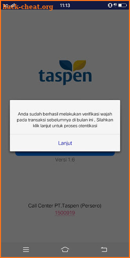 Taspen Otentikasi screenshot