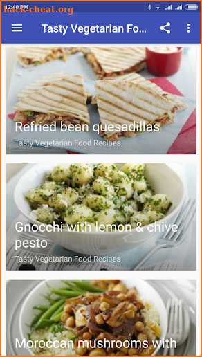 Tasty Vegetarian Food Recipes screenshot