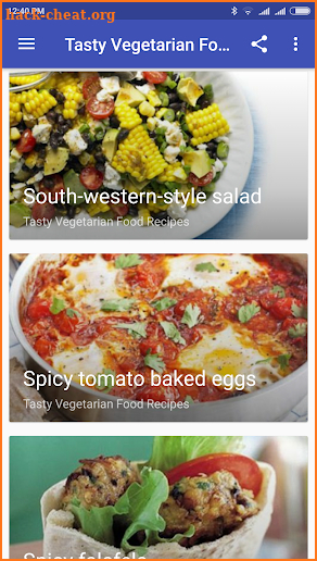Tasty Vegetarian Food Recipes screenshot