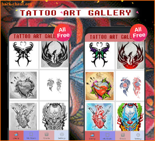 Tattoo Art Color By Number-Pixel screenshot