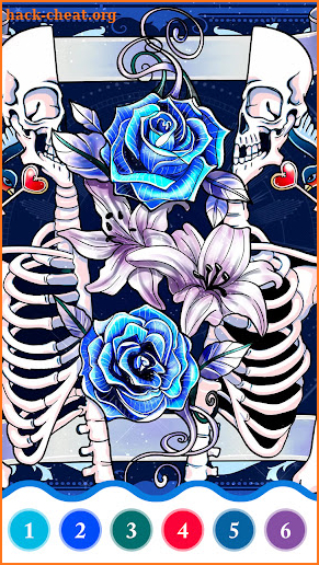 Tattoo Coloring Games Offline, Color by numbers screenshot