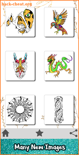Tattoo Glitter Color by Number - Sandbox Coloring screenshot