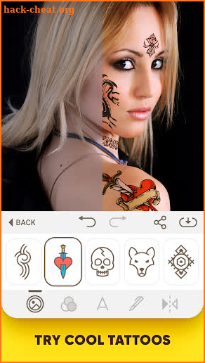 Tattoo photo editor screenshot