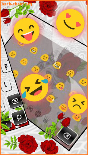 Tattoo Rose Keyboard Theme screenshot