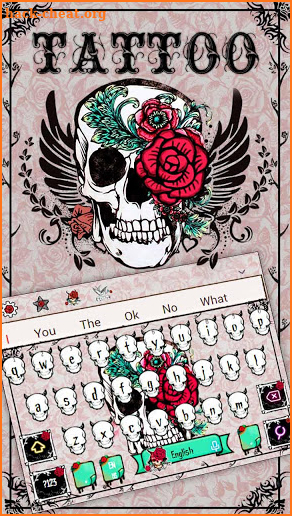 Tattoo Skull Keyboard screenshot