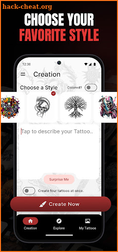 TattooInk: AI Tattoo Generator screenshot