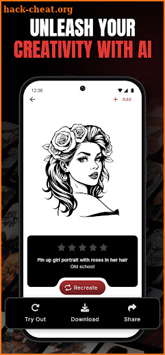 TattooInk: AI Tattoo Generator screenshot