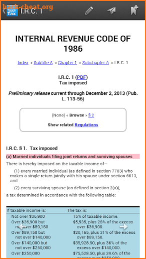 Tax Code and Regs - TouchTax screenshot