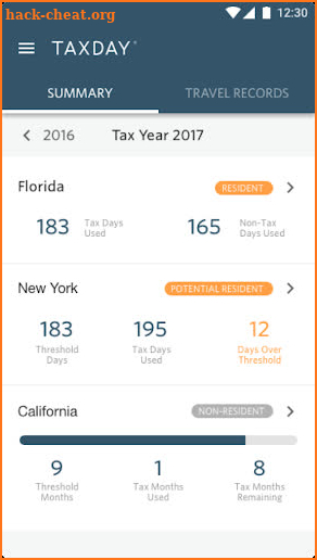 Taxday screenshot