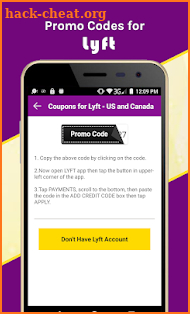 Taxi Coupons for Lyft  - Canada & USA screenshot
