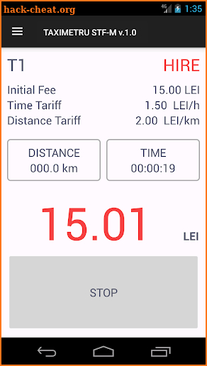 Taximeter STF-M (GPS+OBD) screenshot